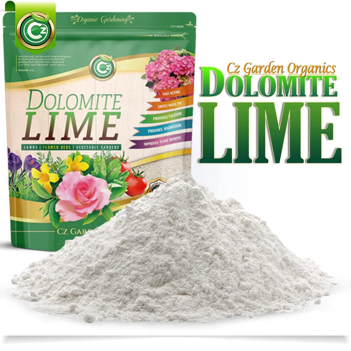 Organic Dolomite Lime 5LB for Garden Use (Made in USA)