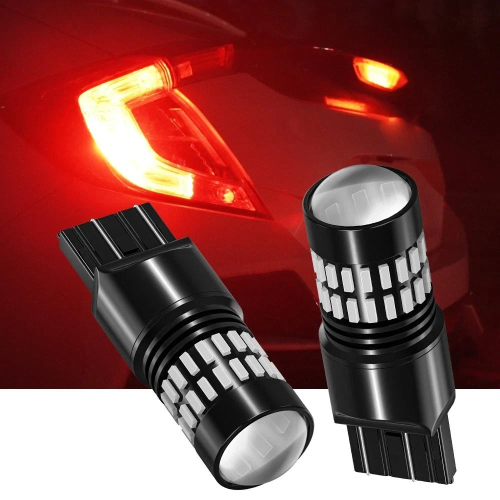 2X AUXITO 7443 7444 Red LED Bulb for Brake Tail Stop Parking Light