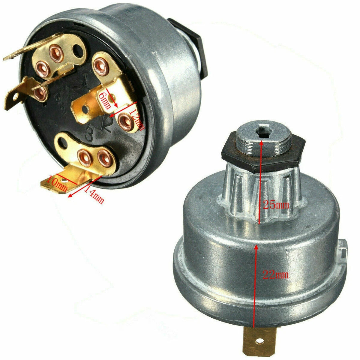 Ignition Switch with Keys for Massey Ferguson 20D 20F 40E 50E