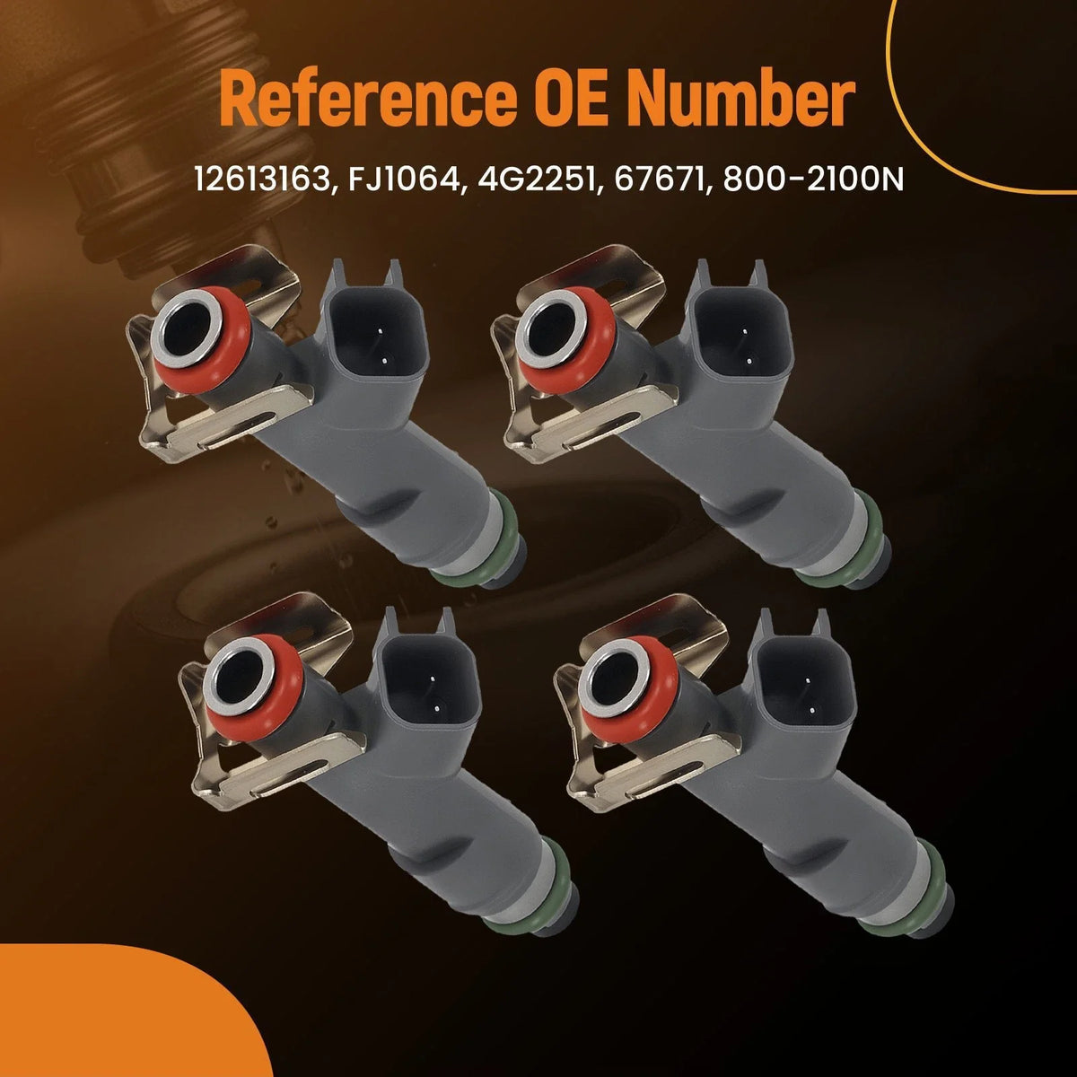Set of 4 Engineered Fuel Injectors for Chevrolet HHR/Malibu (2009–2012) 4G2251
