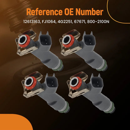 Set of 4 Engineered Fuel Injectors for Chevrolet HHR/Malibu (2009–2012) 4G2251