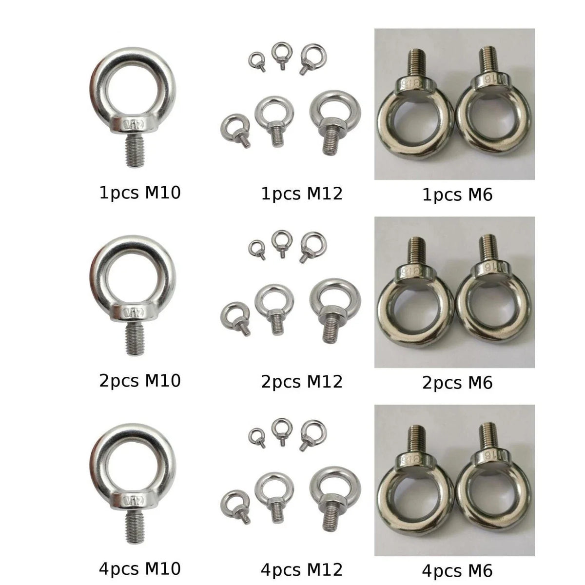Lifting Eye Bolt M6 for A4 (316 Marine Stainless Steel) (39mm Height)