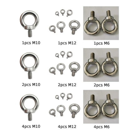Lifting Eye Bolt M6 for A4 (316 Marine Stainless Steel) (39mm Height)