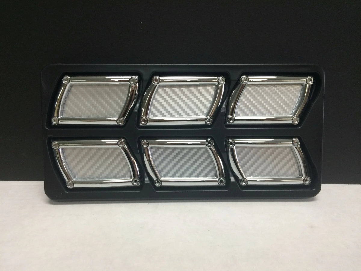 Set of 6 Carbon Fiber Look Side Air Vents for (EAV018)