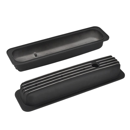 Black Short Valve Covers for Chevy 350 5.0L 5.7L (1987–1997)