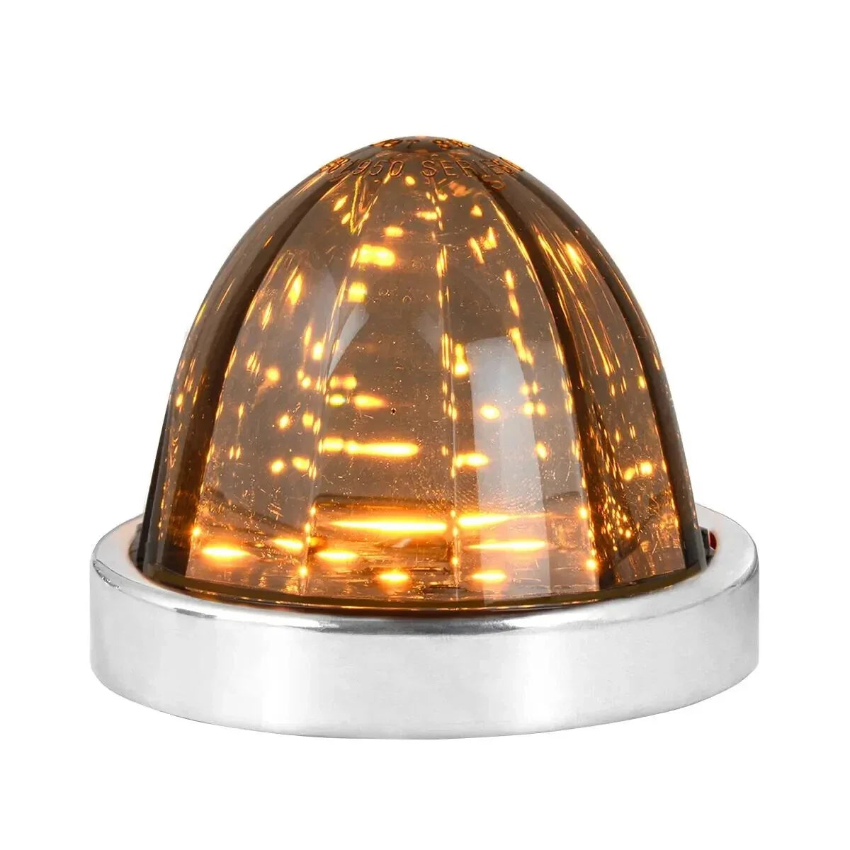 Amber LED Smoked Lens Turn Signal Light Flush Mount Kit for Watermelon Jeep ( )