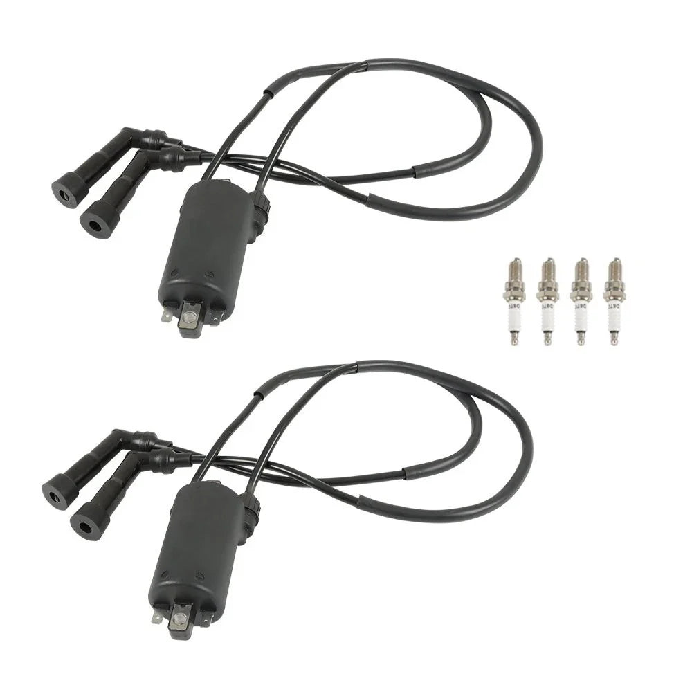 2X Ignition Coil Pack & Spark Plug Cap for Honda Goldwing 1200 GL1200 (1984–1987)