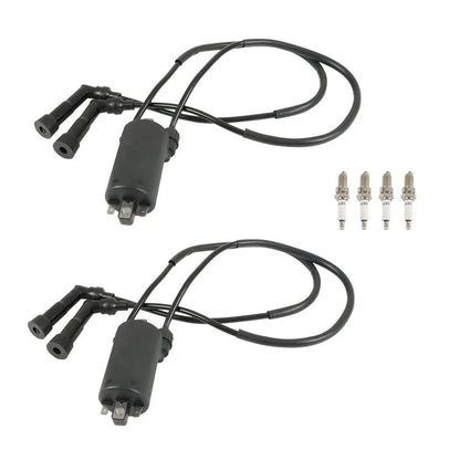 2X Ignition Coil Pack & Spark Plug Cap for Honda Goldwing 1200 GL1200 (1984–1987)