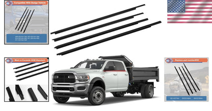 4X Durable Window Weatherstrip for Dodge Ram (2009–2023)
