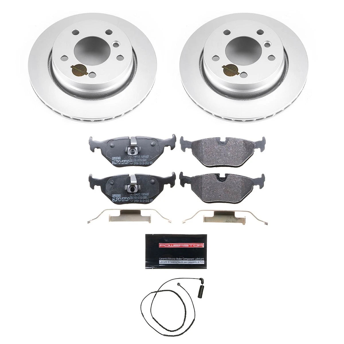2X ESK613 Powerstop Brake Disc and Pad Kits for BMW 323Ci 323i (1999–2000)