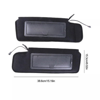 Pair Sun Visors with Vanity Mirror & LED Light for Chevy Corvette C4 (1984–1996)