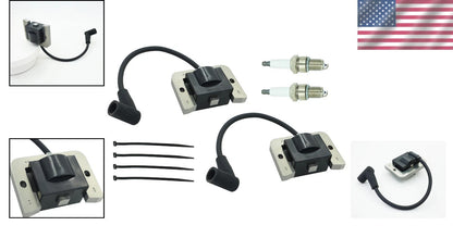 2-Pack Ignition Coil Module with Spark Plugs for Kohler Engine Upgrade