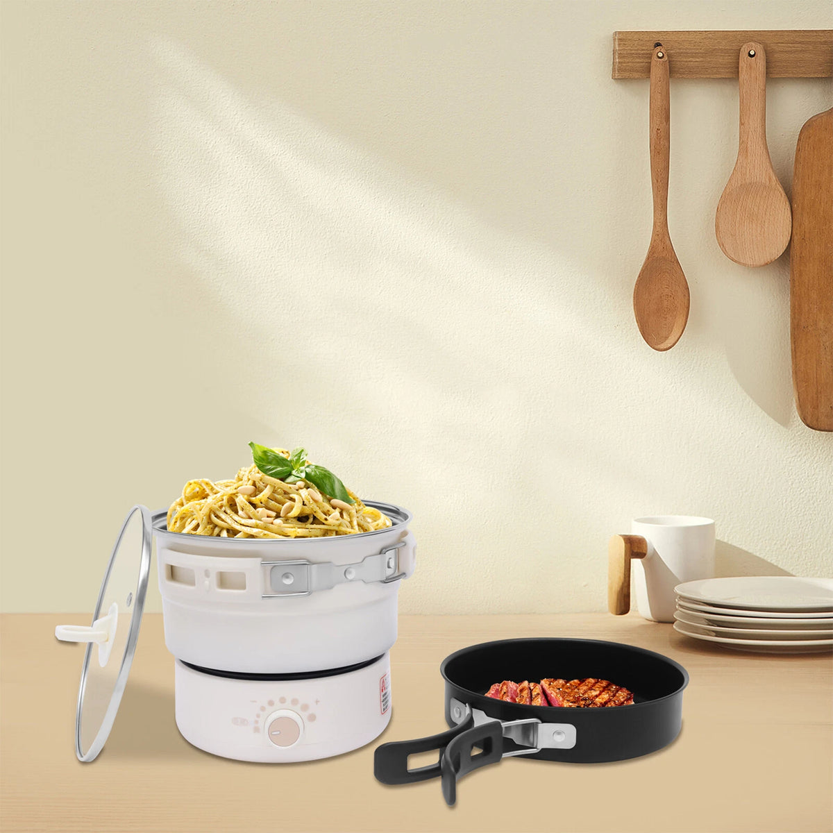 1.6L Electric Cooker with Steamer for Mini (110V, 500W)