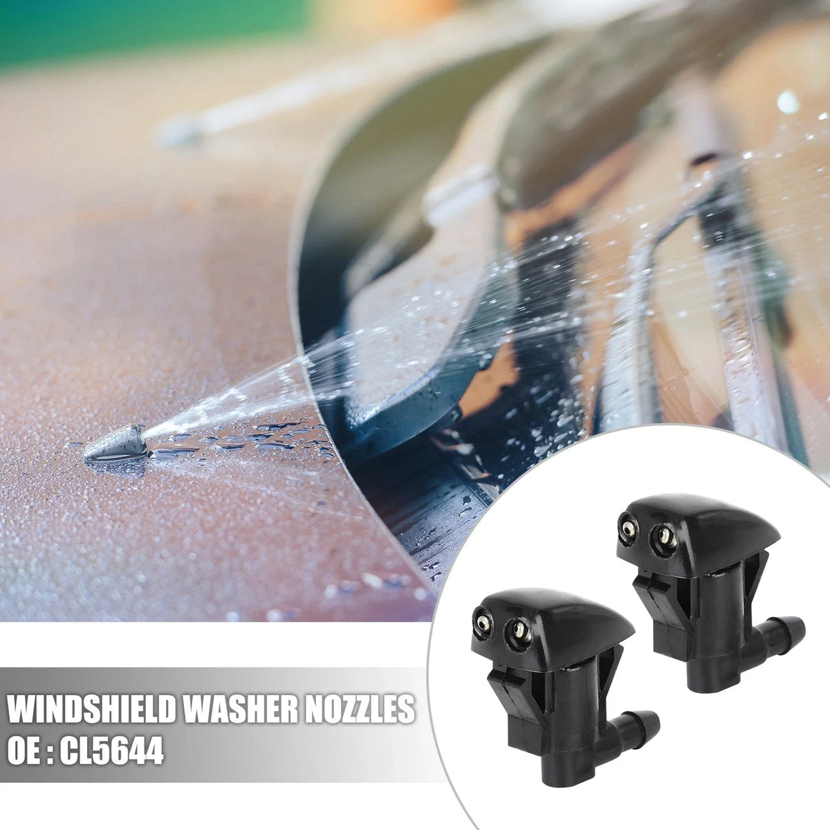 2pcs Windshield Washer Nozzle Kit for Toyota Sienna Solara Corolla Tundra (2000–2023) CL5644