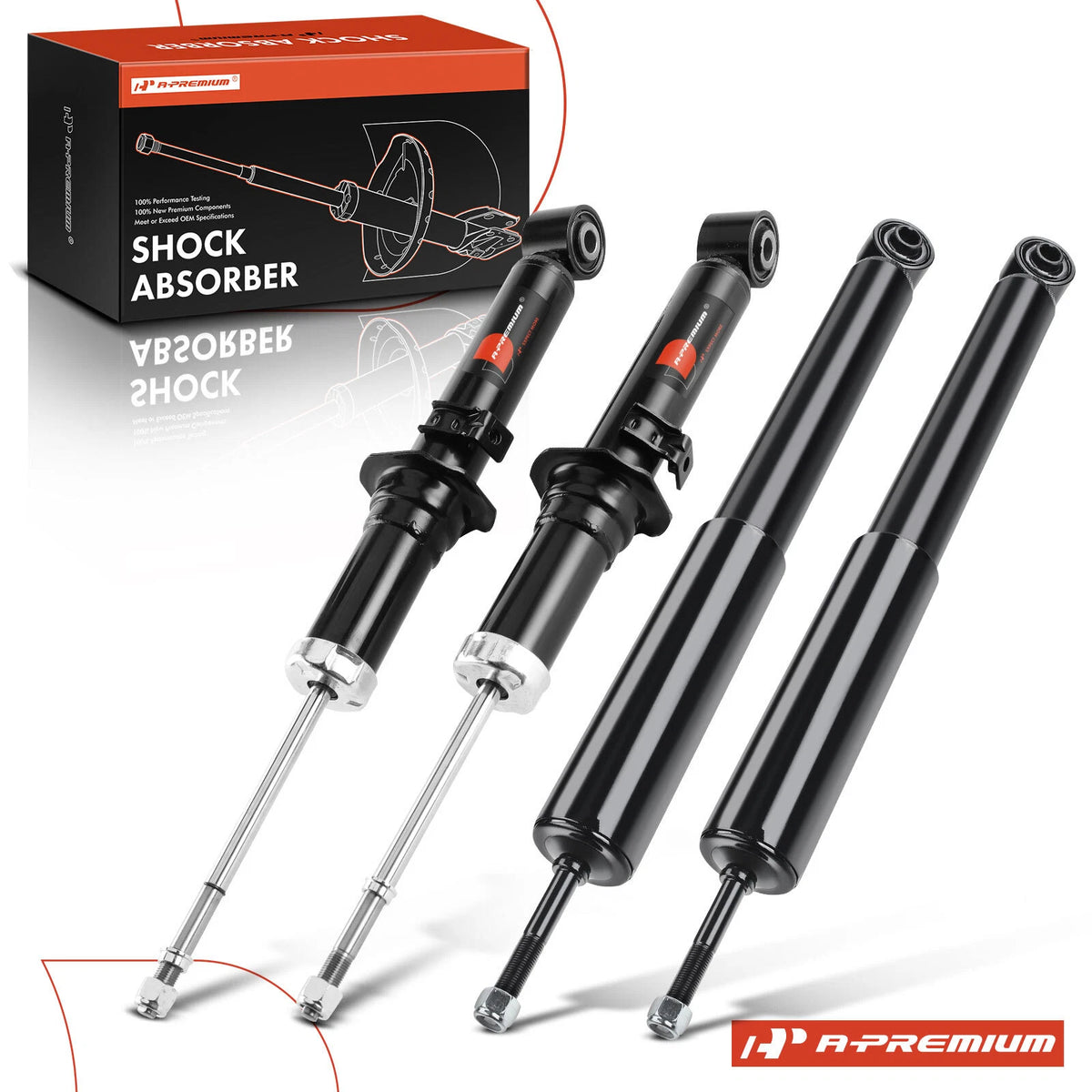 Set of 4 Shock Absorbers for Kia Sorento (2007–2009) 340045, 546403E100, 546403E200, 546403E300
