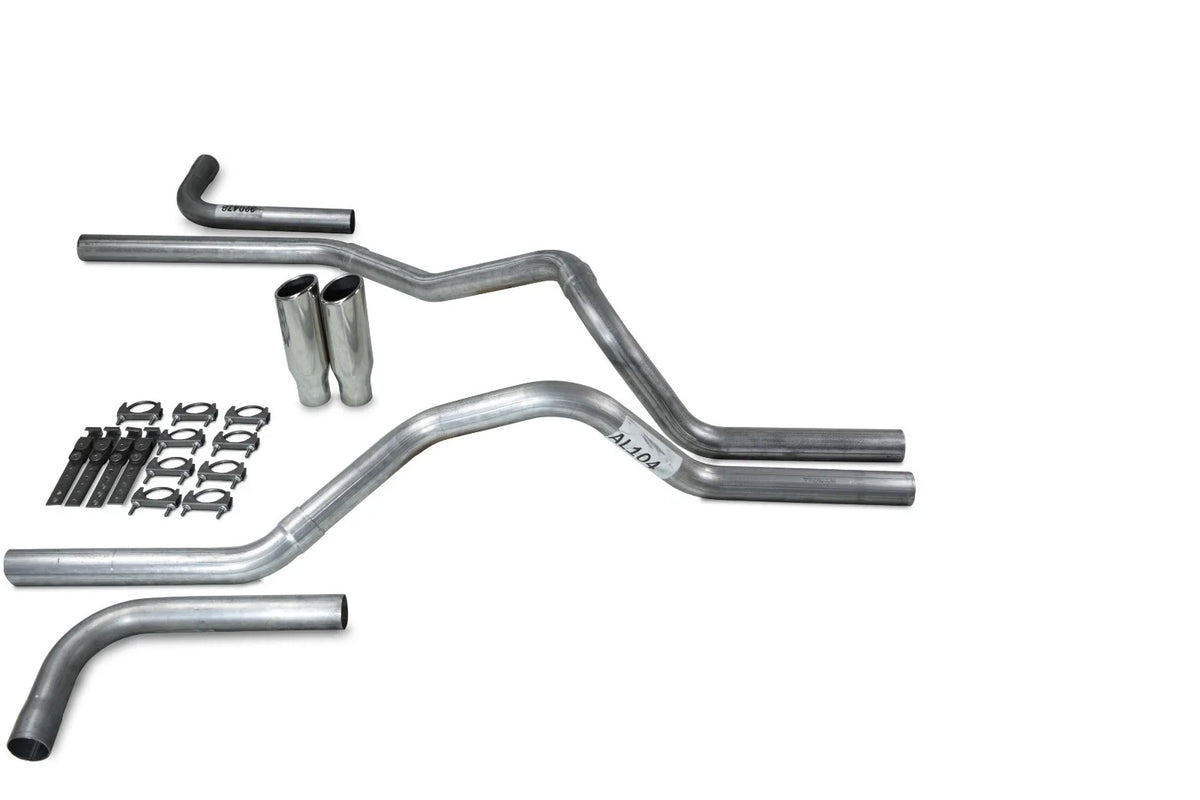 2.5" Dual Exhaust Kit for Ford F-150 (1998–2003) No Muffler Clamp on Tips