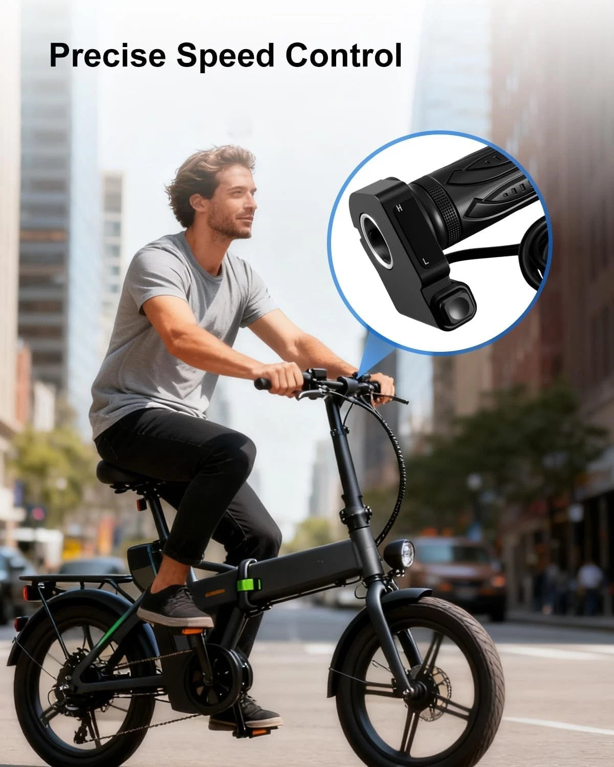 48V Throttle Display Accelerator with Cruise Control for Electric Bike