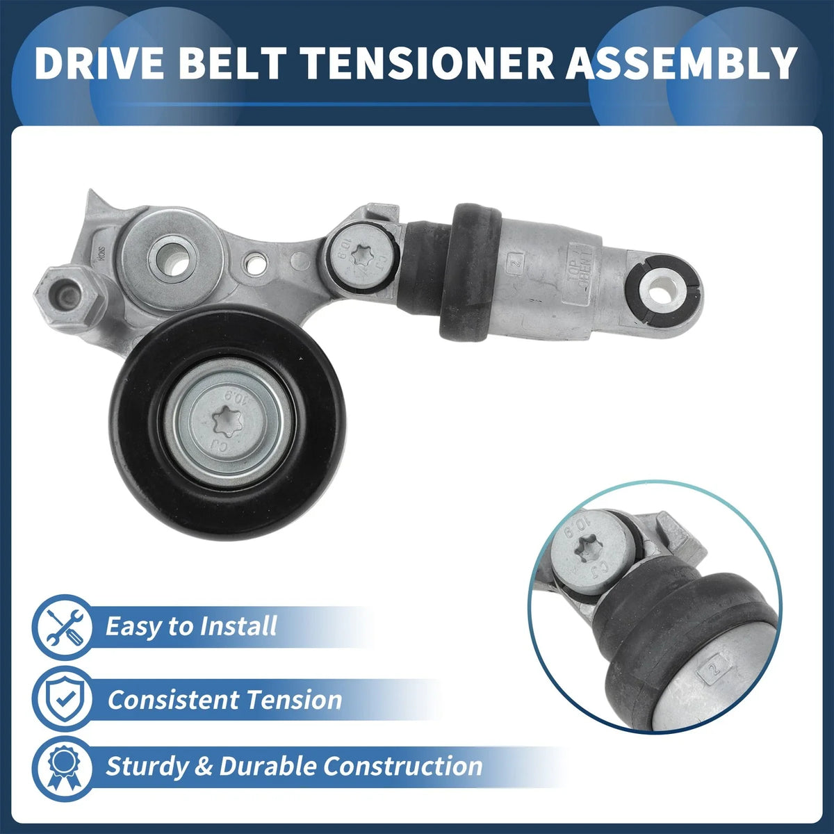 Belt Tensioner for Honda Civic (2017–2024) No. 31170RPYG01 Metal 1 Pc