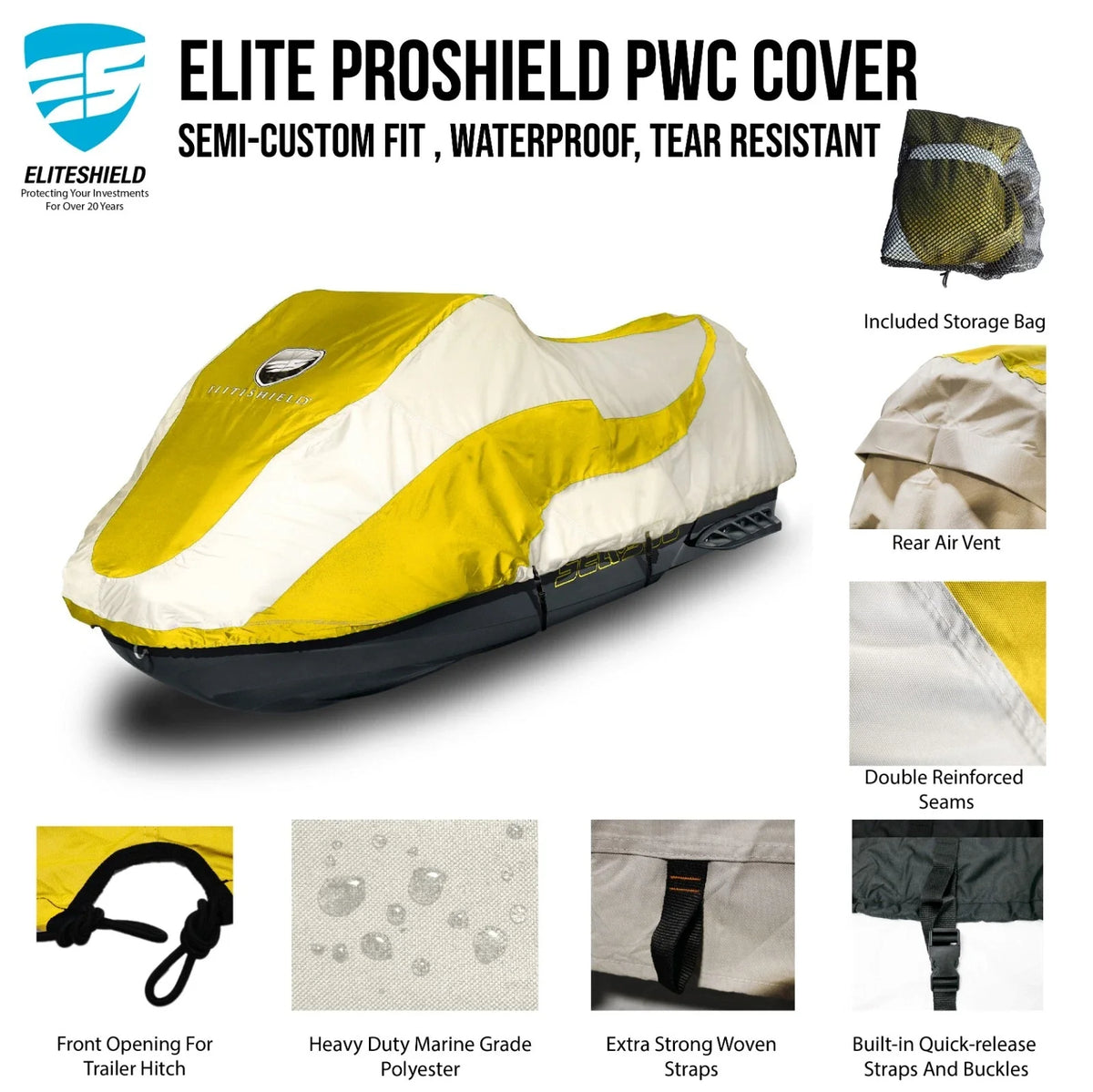 EliteShield Waterproof Storage Cover for Yamaha Wave Blaster (1993–1999)