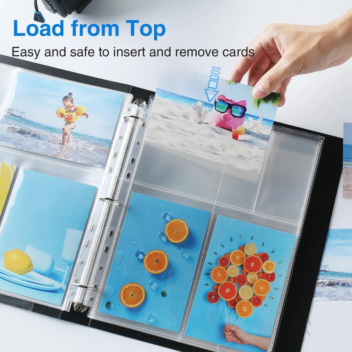 30 Pack 4x6 Photo Sleeves for 3 Ring Binder (Clear)