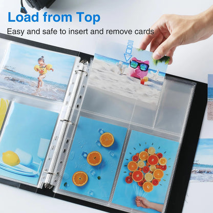 30 Pack 4x6 Photo Sleeves for 3 Ring Binder (Clear)