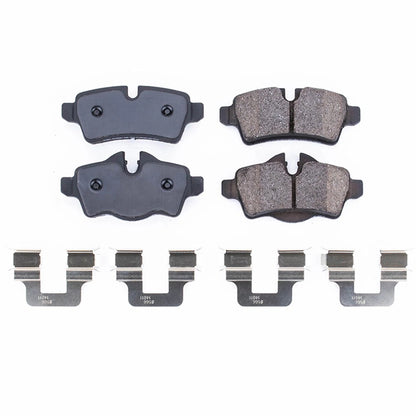 2X Powerstop Brake Pad Set Rear for Mini Cooper (2007–2015) 17-1309