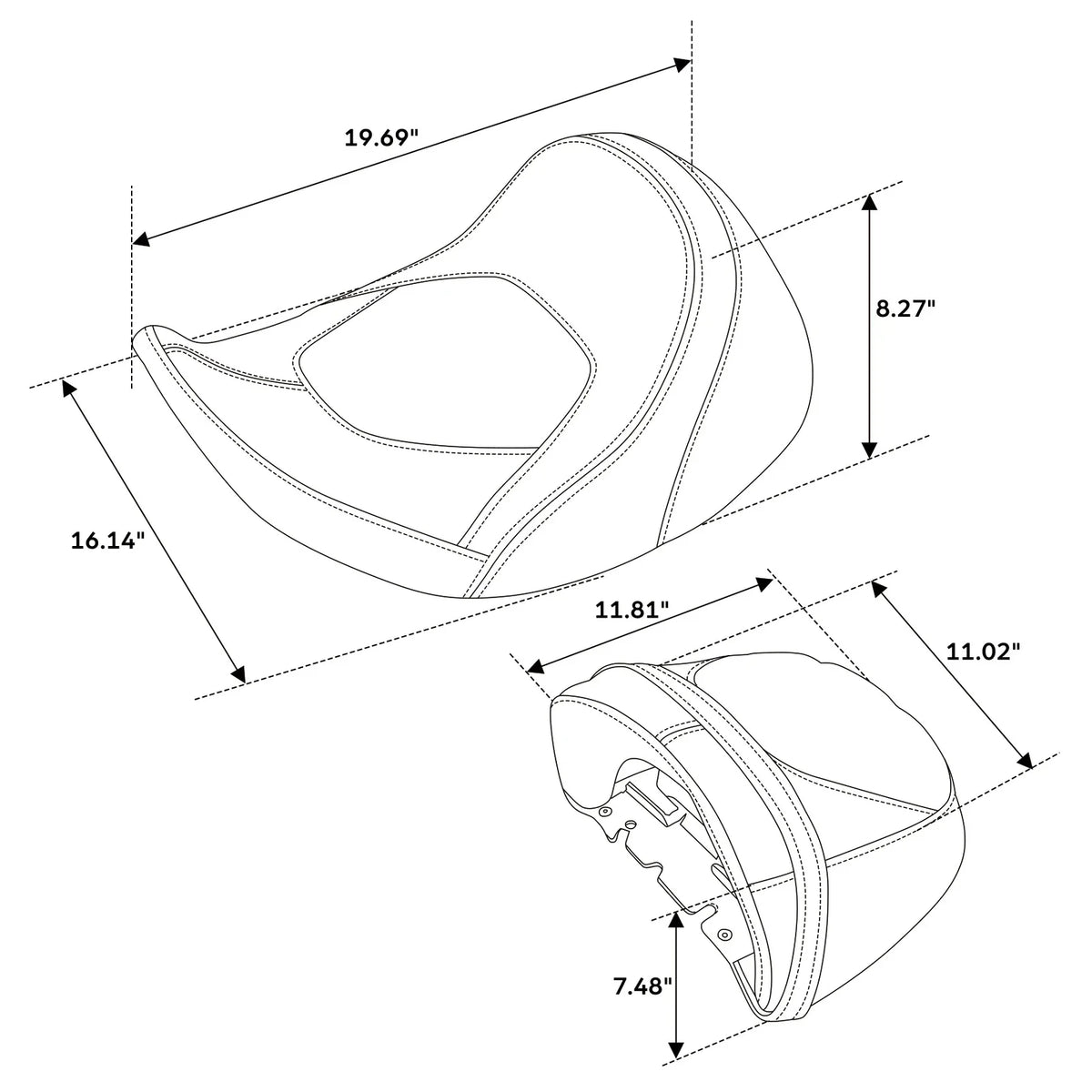Driver Passenger Seat for Harley CVO Road Glide FLTRXSE (2023–2025)
