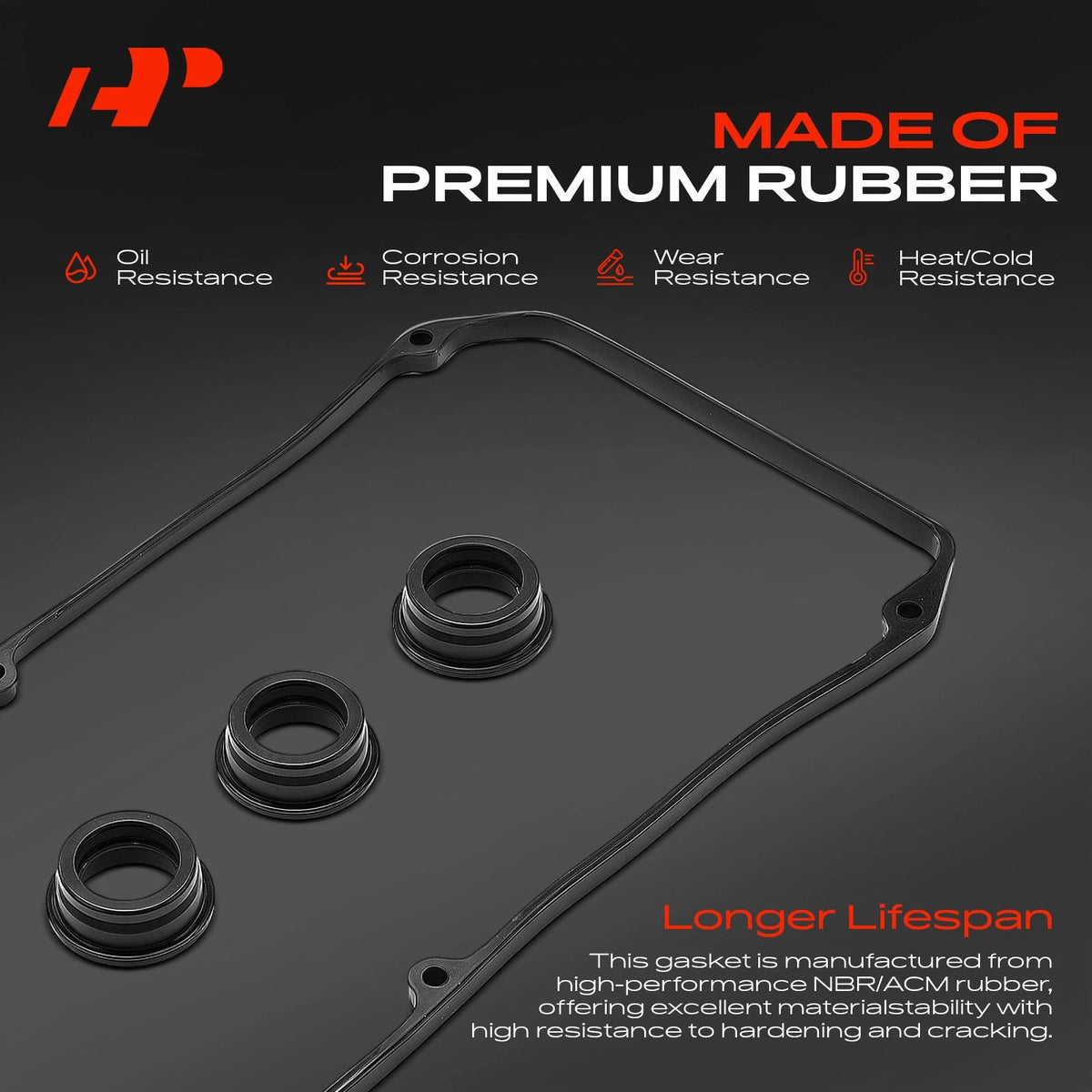 Set of 2 Engine Valve Cover Gaskets for Mitsubishi Mirage Lancer (1997–2007) VS50535R