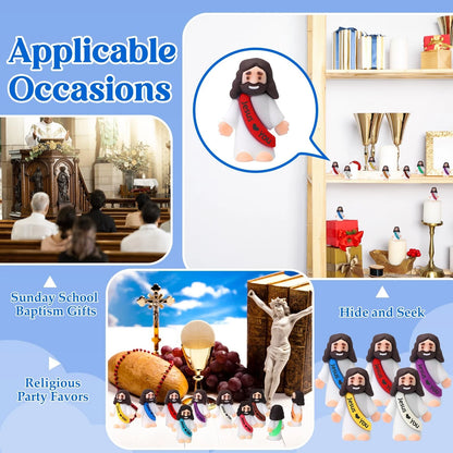 50 Pcs Mini Jesus Figures for (1.2 x 1.4 inches)