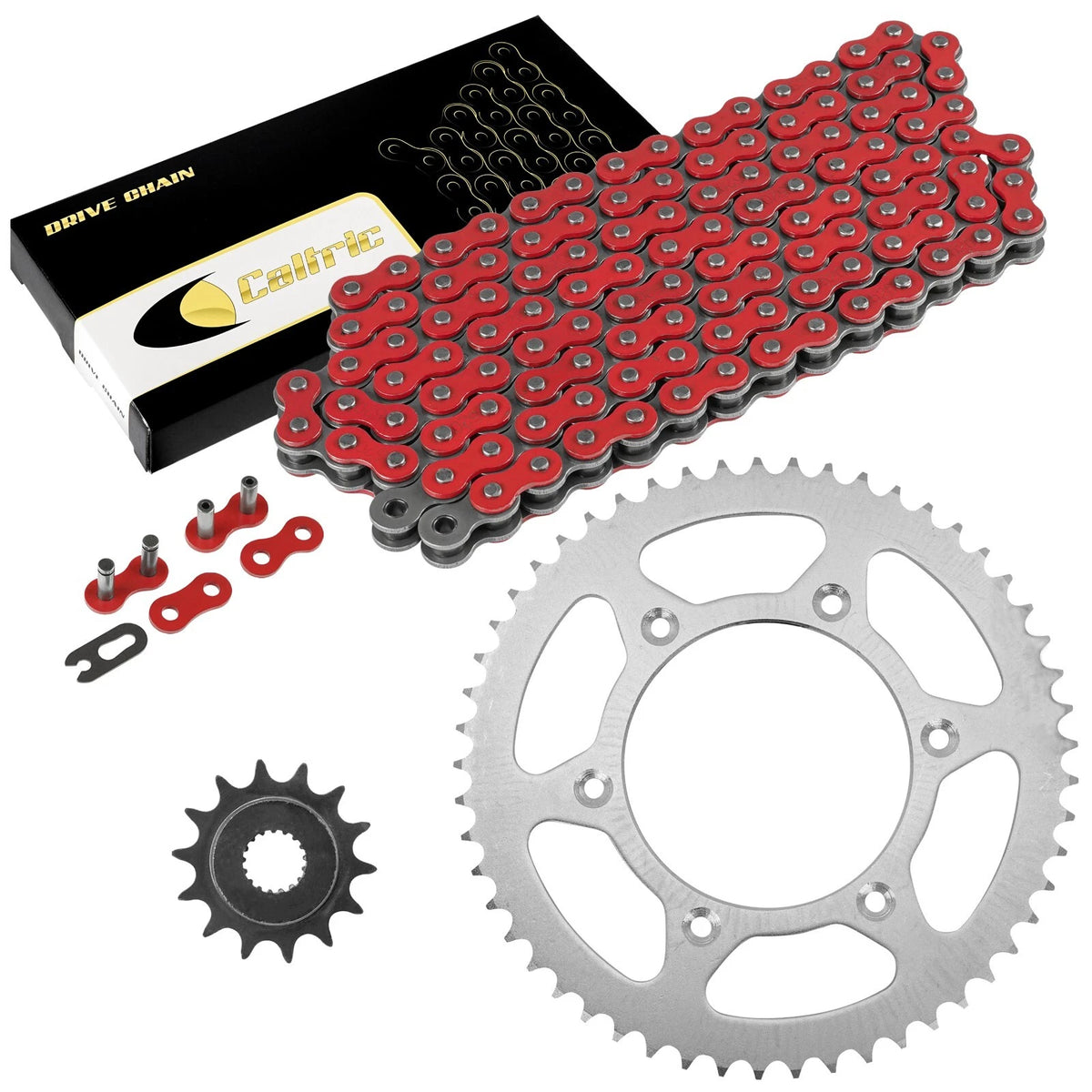 Red Drive Chain and Sprocket Kit for Honda CR250R (1989–1990) EG4129CH102XO