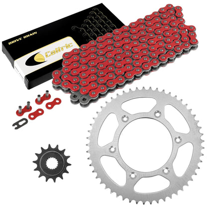 Red Drive Chain and Sprocket Kit for Honda CR250R (1989–1990) EG4129CH102XO