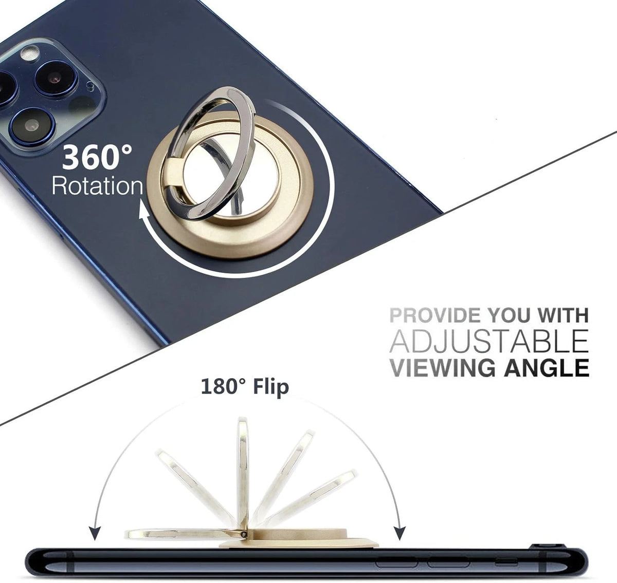 360° Rotating Finger Ring Holder Stand Grip for Cell Phone Car Mount