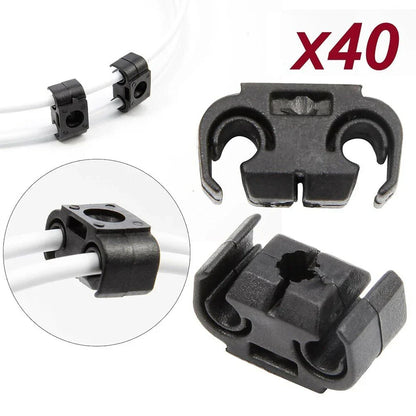 Brake Line Clip / 40 Pieces Brake Line Holder Black for Vehicles