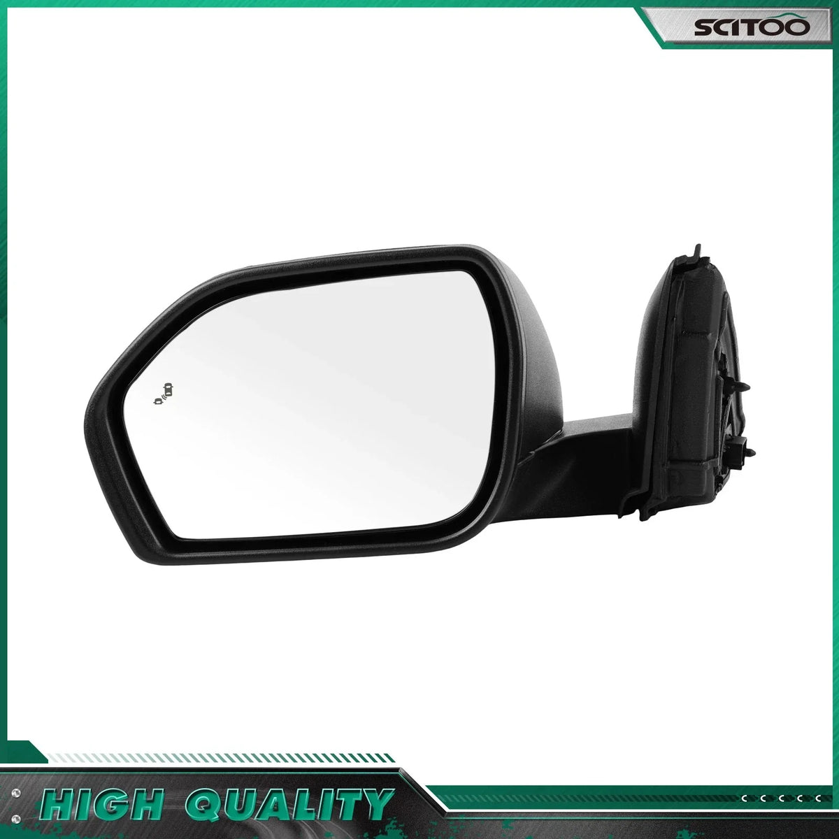 Left Side Power Mirror for Ford Explorer (2020–2024) w/ Blind Spot, Black, 5 Pins