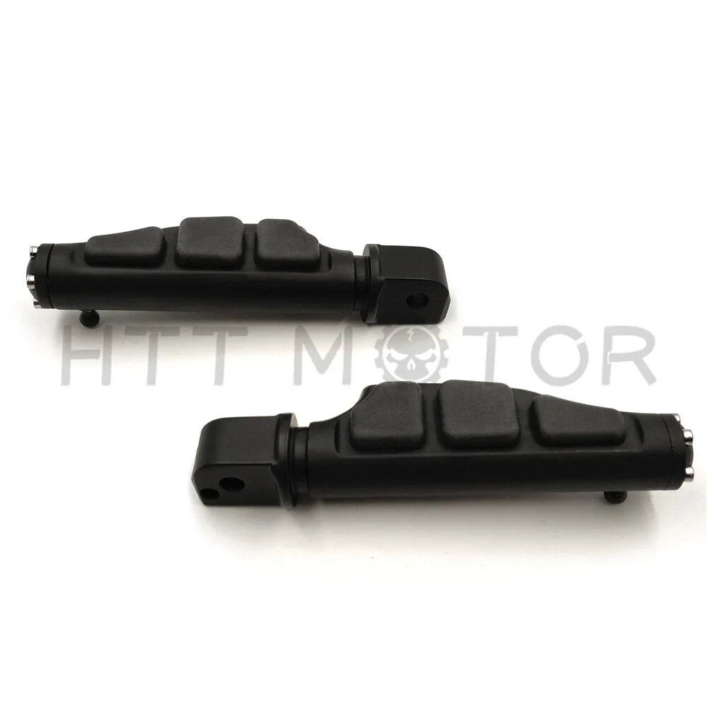 Black Flat Wing Footpegs for Harley Softail Slim FLSL Breakout FXB (2018–2023)