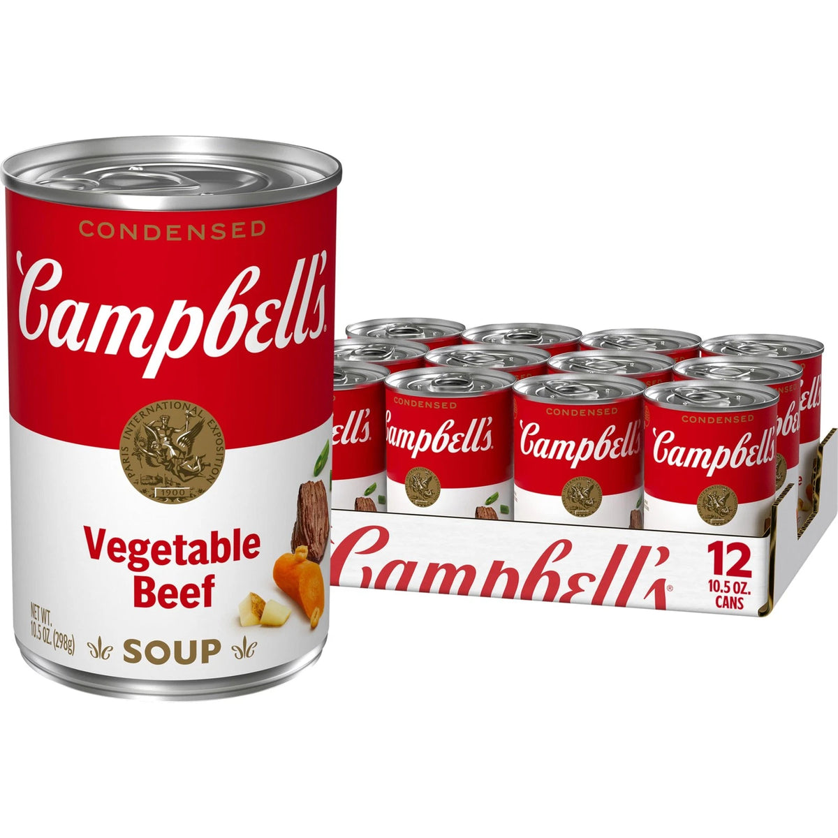 Pack of 12 Campbell's Condensed Vegetable Beef Soup 10.5 Ounce