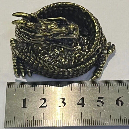 Vintage Solid Brass Dragon Ashtray for Collectors