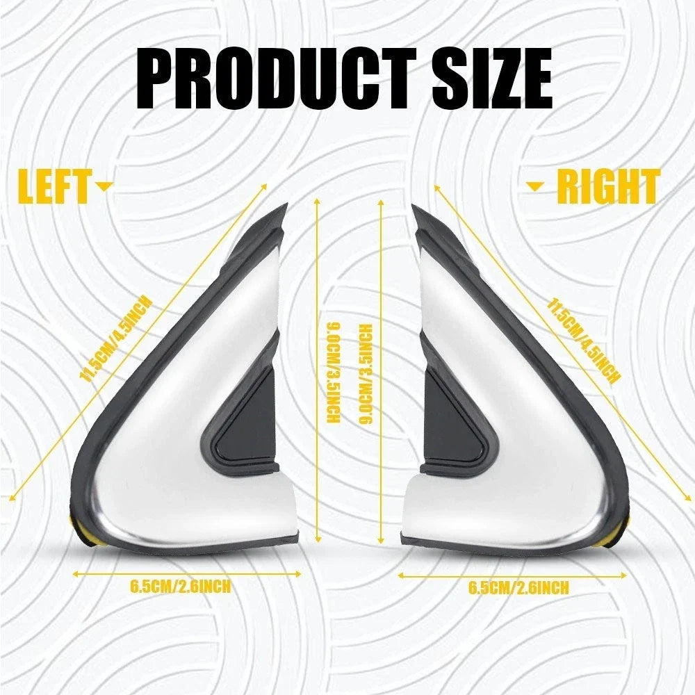 Set of 2 Side Mirror Corner Fender Moldings for Hyundai Santa Fe (2019–2023)