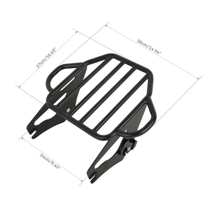 Detachable Backrest Sissy Bar Luggage Rack for Harley Street Glide (2009-2025)