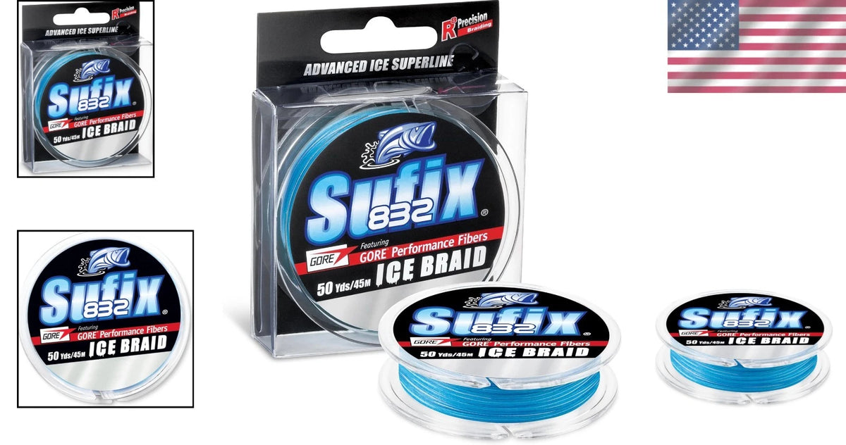 50 Yards High Sensitivity Ice Fishing Line - 4 lb - Ice Camo Design