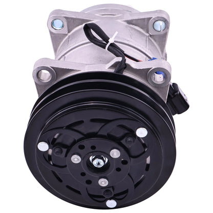 2X 12V A/C Compressor for Bobcat S160 S185 S205 T180 T190 (7023582, 7136676)