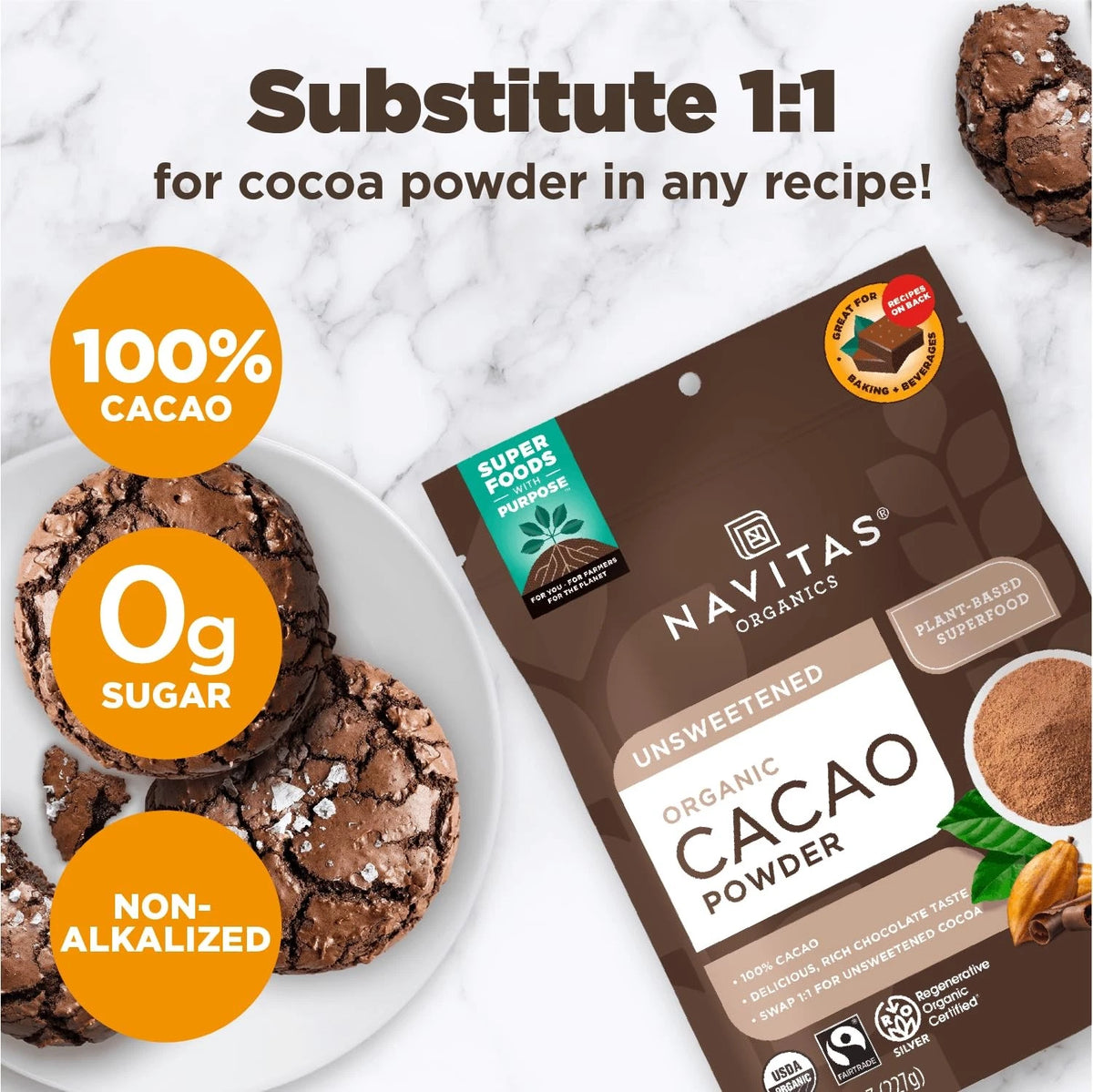Cacao Powder for Cocoa (Pack of 1)