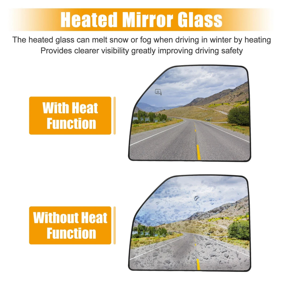 Heated Towing Mirror Glass for Ford F150 (2015–2023)