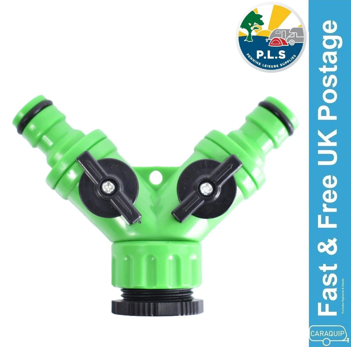 2X PLS Tap Hose 2 Way Splitter Connector for Garden Watering ES2330
