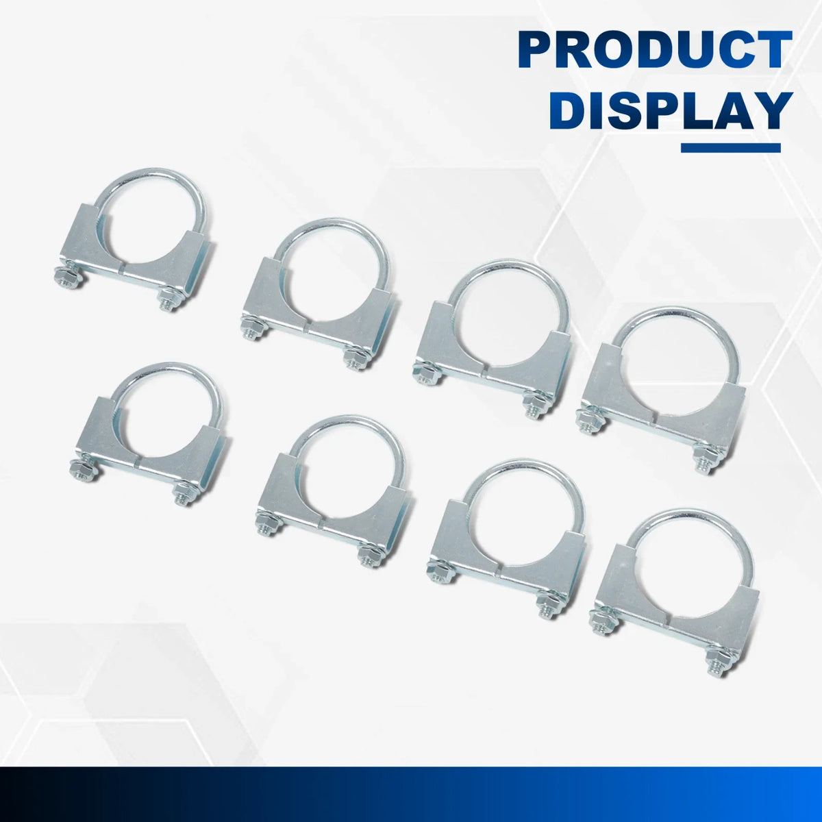 16Pcs 2.5" Universal SS Custom Mandrel Exhaust Pipe U Bend Kit with Clamps