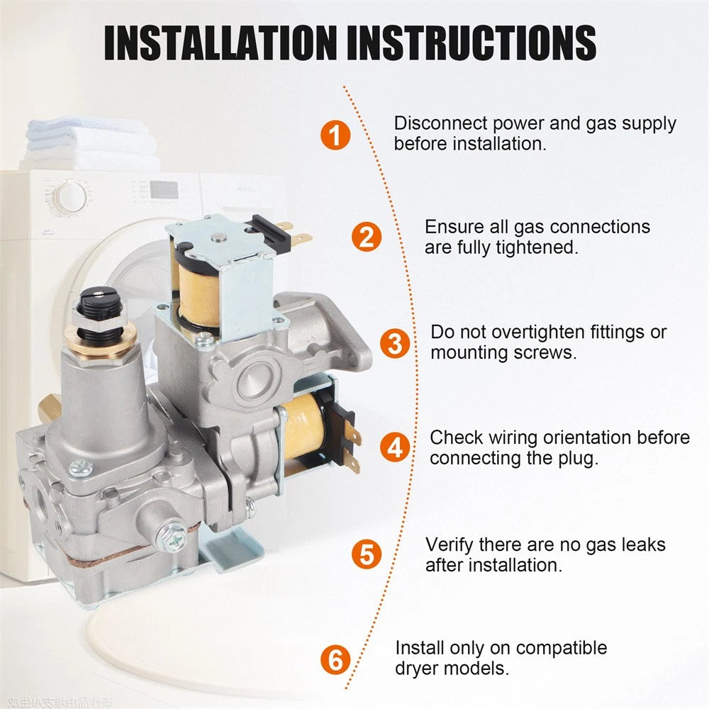 Gas Valve for LG Dryer (5221EL2002A, 5221EL2002C, CGV22CK, WE01X10243)
