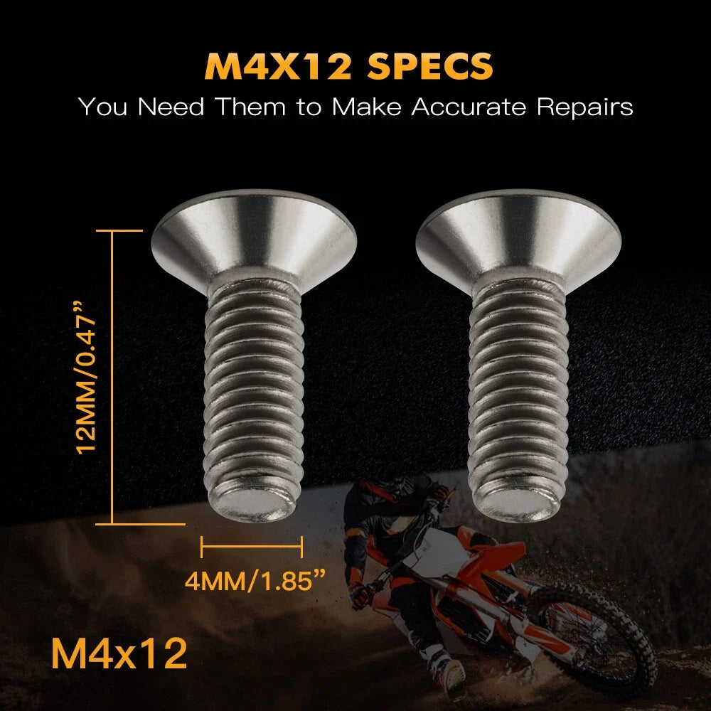 Rear Brake Cylinder Cover Screws for Suzuki SV650S GSXR600W Vstrom DL650 (2003–2019)