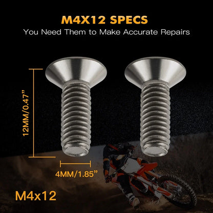 Rear Brake Cylinder Cover Screws for Suzuki SV650S GSXR600W Vstrom DL650 (2003–2019)