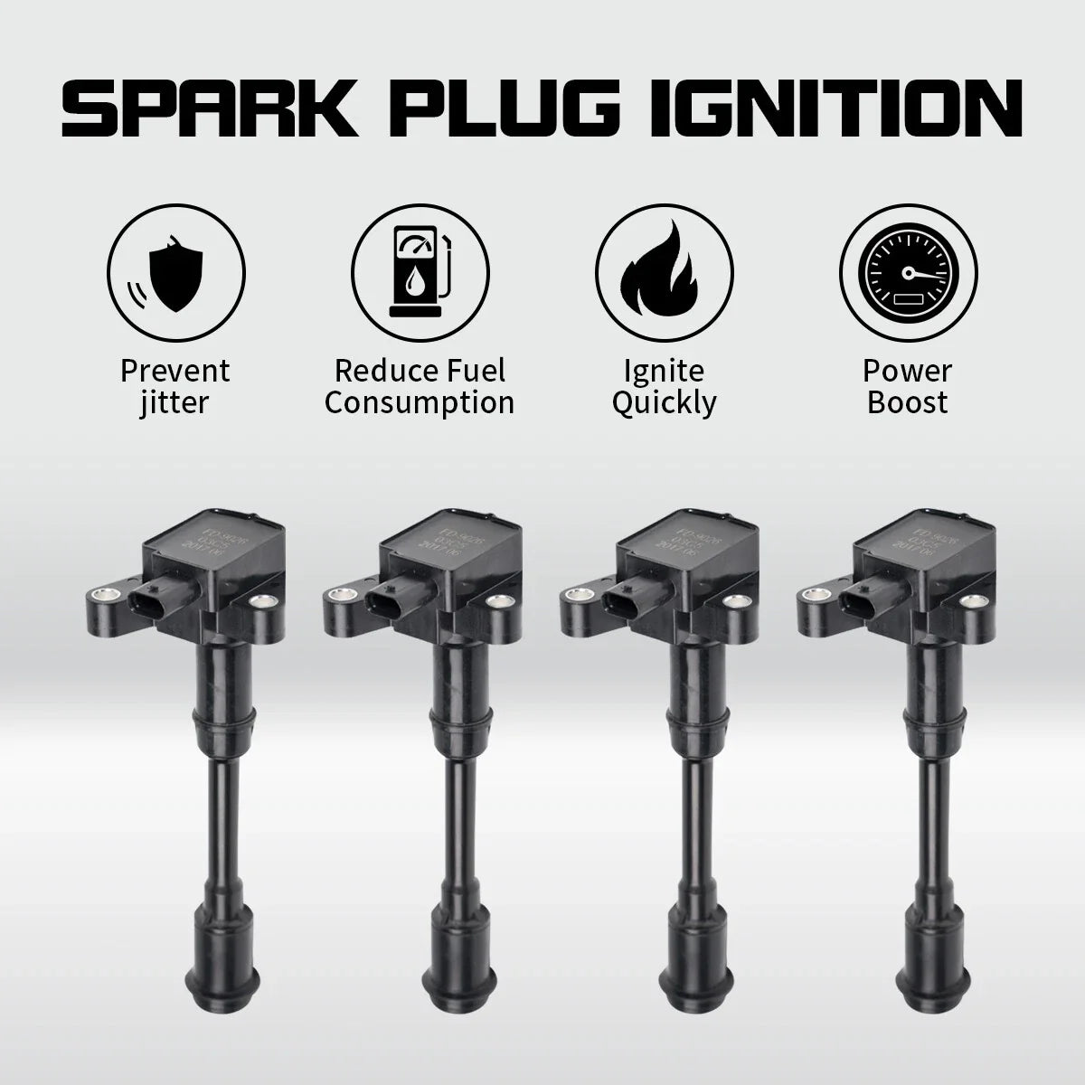 Set of 4 Ignition Coils UF674 for Ford Fiesta Focus Escape Transit Fusion (L4 1.6L)