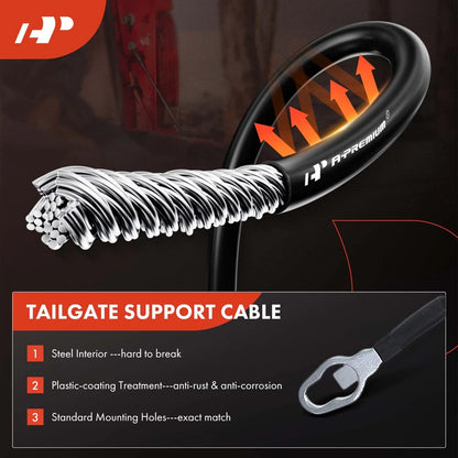 Tailgate Hardware Rebuild Kit with Cable for Dodge Ram 1500 (2003–2008)